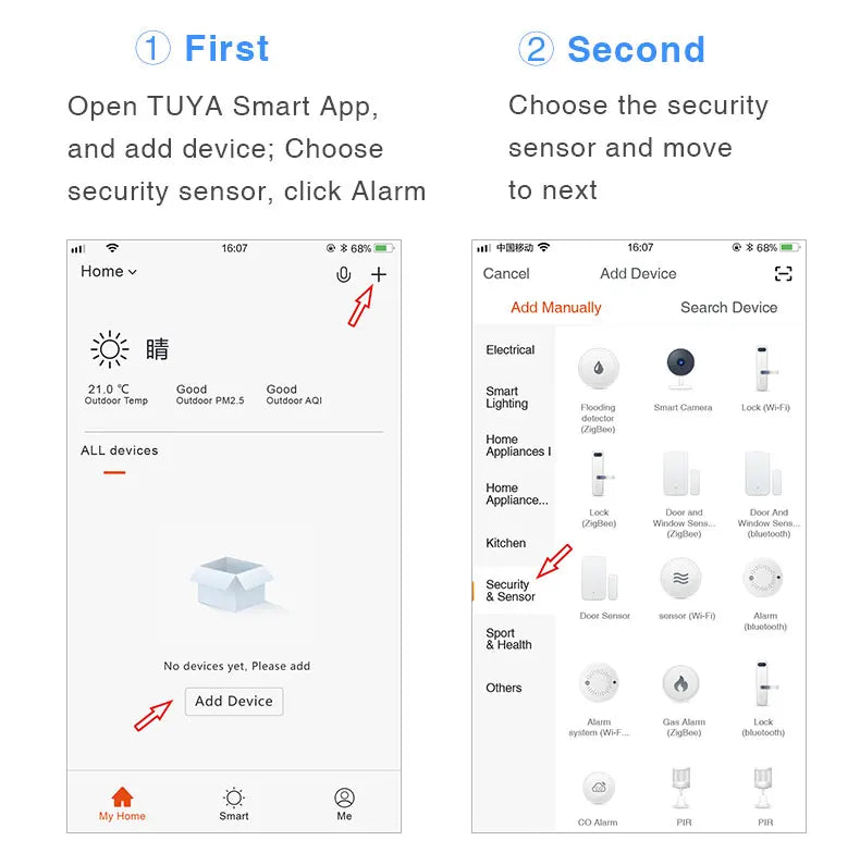 Wifi Smart Smoke Detector Sensor