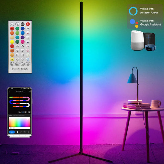 160cm Smart Corner Floor Lamp Dimmable RGB