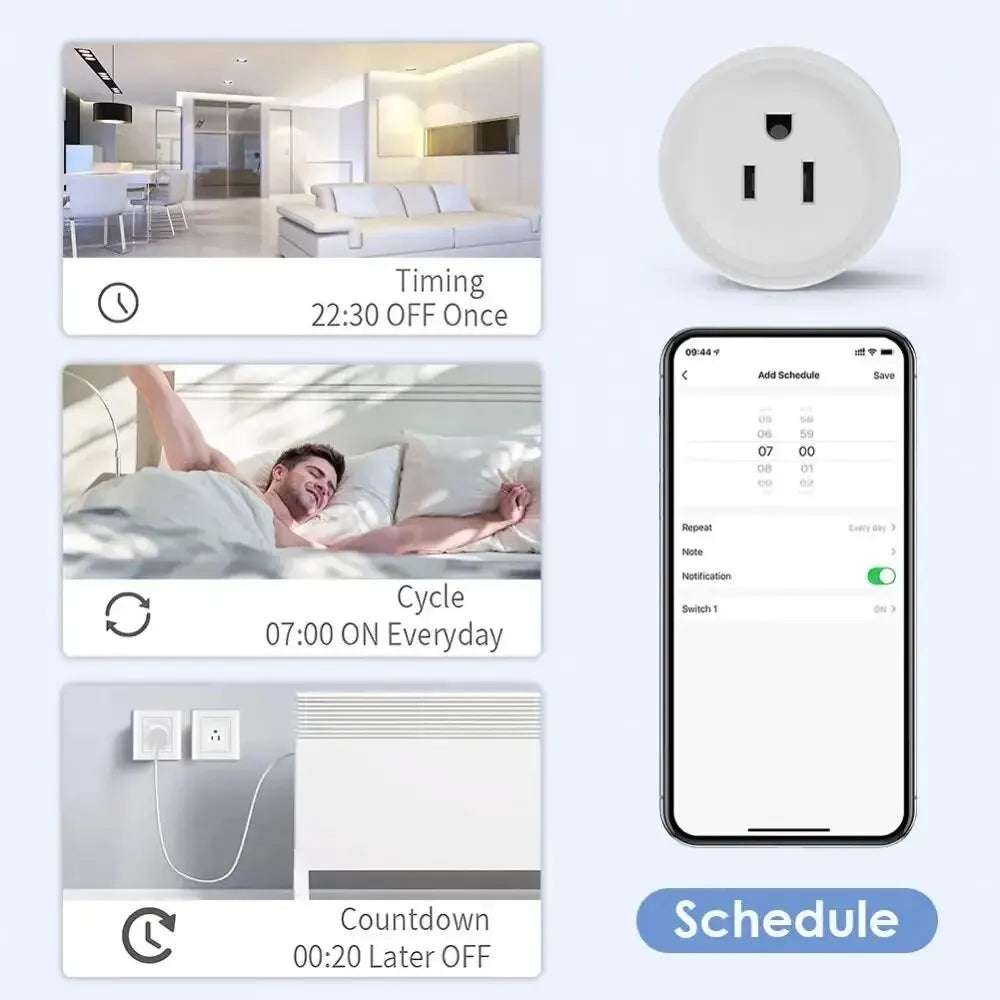 Smart Wifi Plug US Standard Wireless Outlet 10A